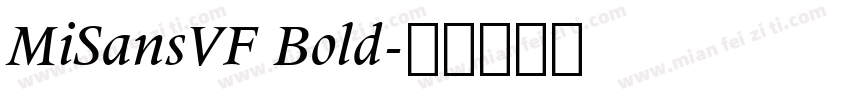 MiSansVF Bold字体转换